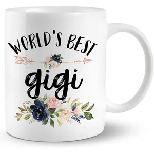 Ceramic Gigi Coffee Mug, World's Best Gigi Mug, Perfect Gigi Gift for Grandma, Best Grandmother Gifts for Grandmas