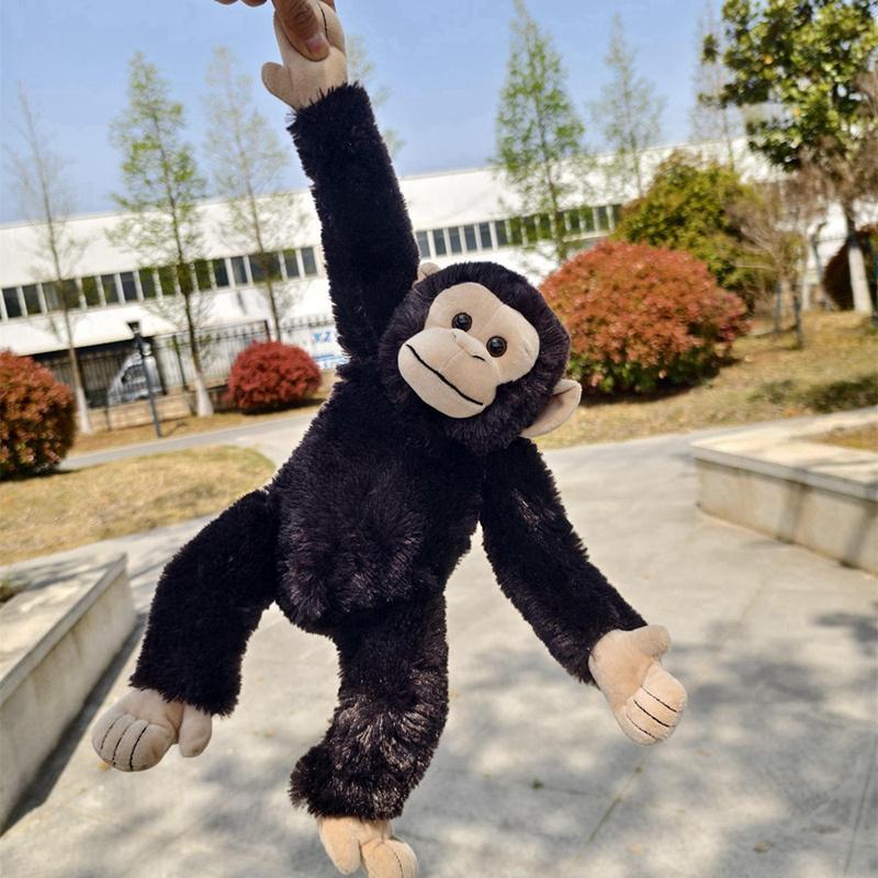 High Quality Gorilla Plush Toys Stuffed Lifelike Sitting Pose Monkey Orangutan Doll Warm Cuddly Children Companion Animal
