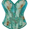 Women's All Over Print Bustier, Corset Bustier Bandeau, Tummy Control Waistband, Lady Floral Jacquard Fabric Corset with Bone, Waist Trainer Corset, Tummy Tuck Garment, Autumn Shapewear Top, Corset Waist Shaper, Corset Style
