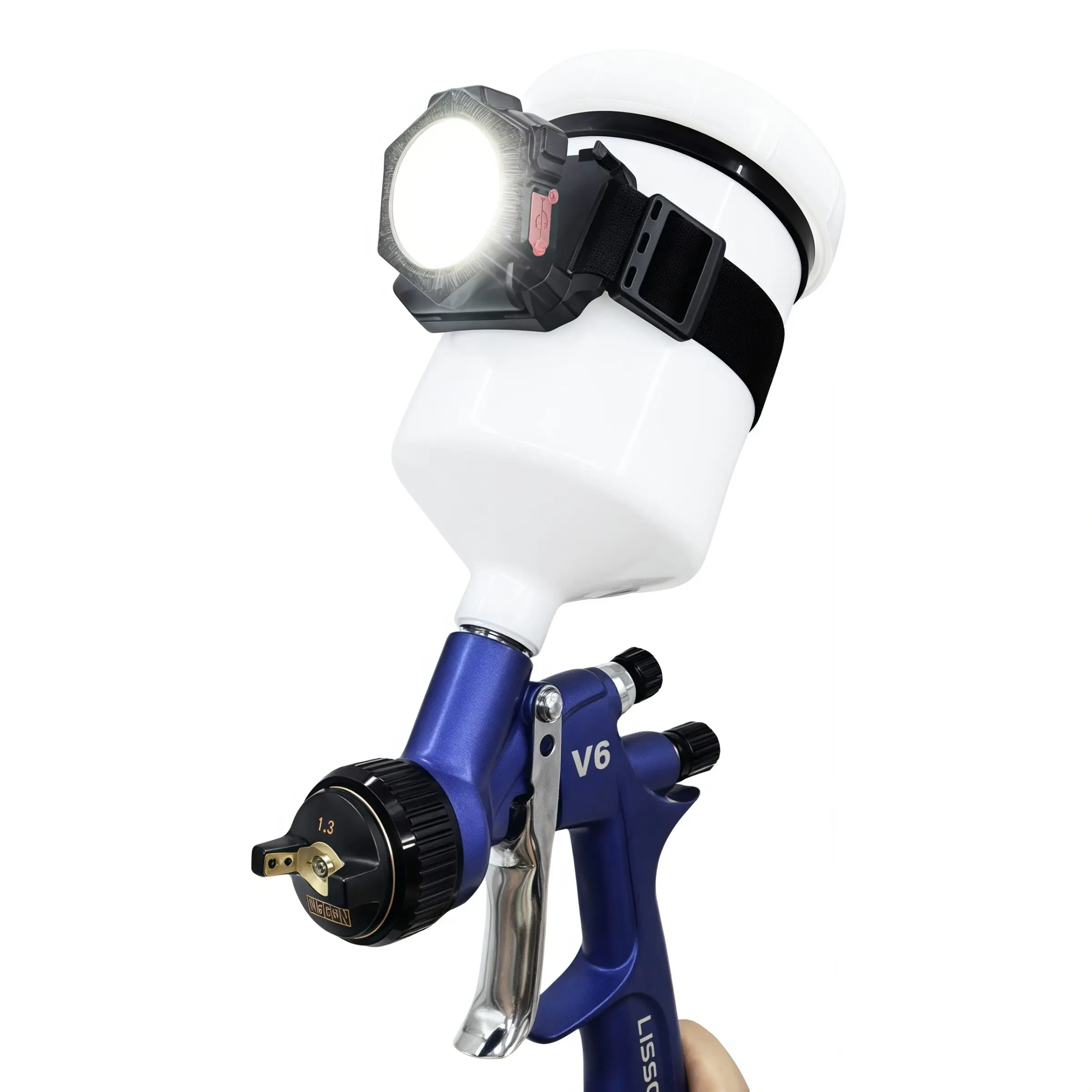 Rechargeable Spray Gun Light, Long Battery Life, Ipx4 Waterproof, Universal Nozzle 2.8-4.2cm, Essential for Car Painting & DIY Tools, Paint Sprayer Cordless, Paint Guns Automotive
