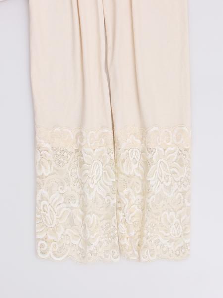 Women's Long Nightgown with Deep V-Neck & Lace Trim Sleeves, Comfortable Home Sleepwear for Spring Autumn Winter Seasons, Womenswear