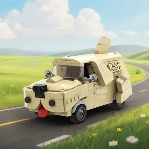 Fun Dog Head Small Truck Building Blocks, DIY Animal Car Puzzle Toy for Boys and Girls, Collectible Display Item, Creative Playset