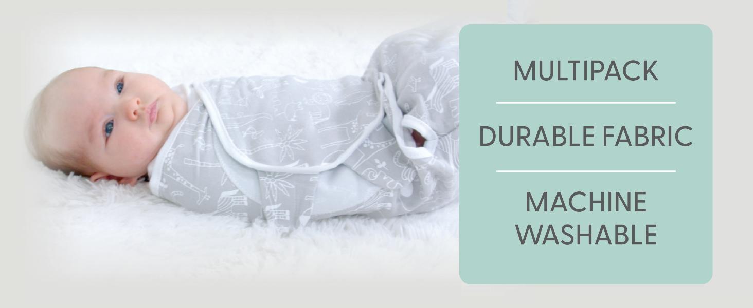 Baby Swaddle Blankets Set of 3 - Baby Sleep Sack for Newborn, Newborns Sack 0-3, 3-6 Month Swaddles, Soft & Breathable Cotton - Desert Safari (S/M)