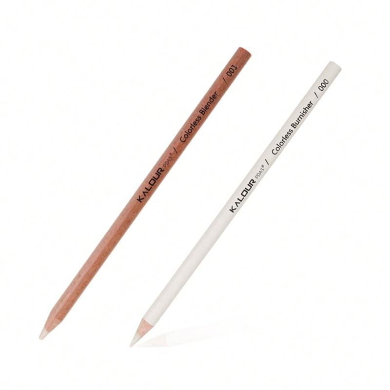 Colorless Blender & Burnisher Pencils Set, 6counts/set Non-pigmented Wax Based Pencil For Blending & Softening Edges, Art Supplies For Artists & Beginners
