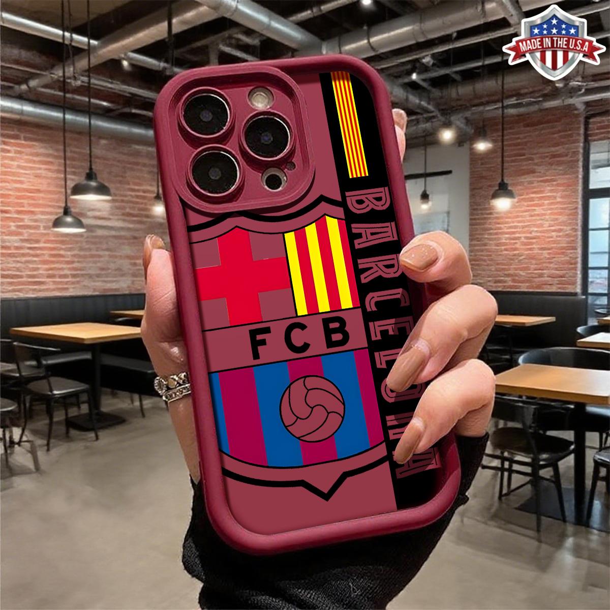Cool Soccer Club Crest Stripe Pattern Aesthetic Case for iPhone 17 16 15 14 Pro Max 13 12 11 XR XS Plus Air Slim Shockproof Anti Drop Protective Durable TPU Cover