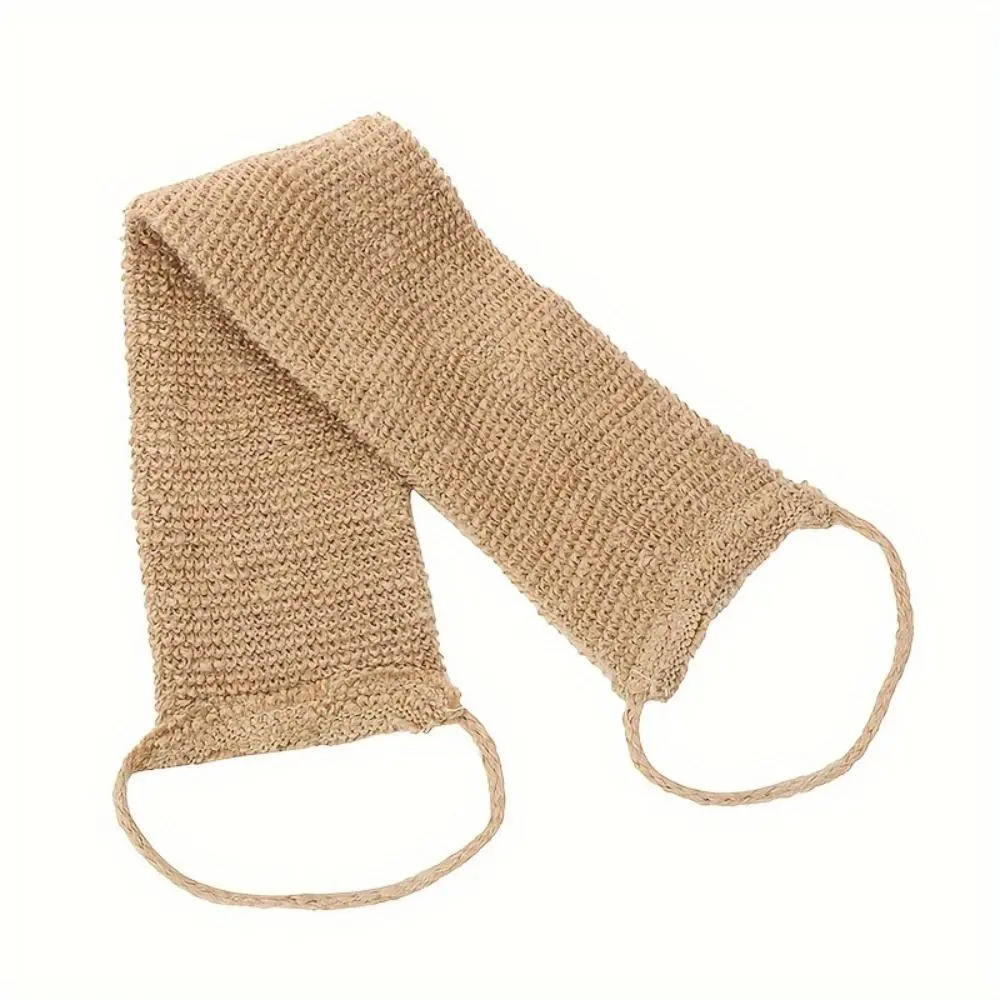 1pc Adults' Long Loofah Bath Scrubber, Handheld Back Scrubbing Towel, Natural Jute Body Wash Mitt, 100% Coverage, 40% Coverage, for Shower and Bath Use