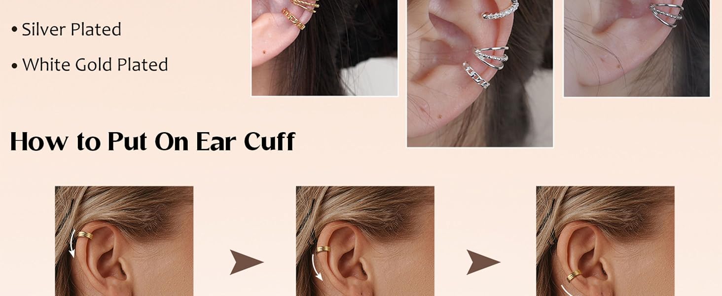 LOLIAS Ear Cuff Earrings for Women Non Piercing Gold Ear Cuffs 14K Gold Plated Ear Cuff for Non Pierced Ears Clip on Cartilage Earring Fake Earrings Lightweight LOLIAS Ear Cuff Earrings for Women Non Piercing Gold Ear Cuffs 14K Gold Plated Ear Cuff for Non Pierced Ears Clip on Cartilage Earring Fake Earrings Lightweight