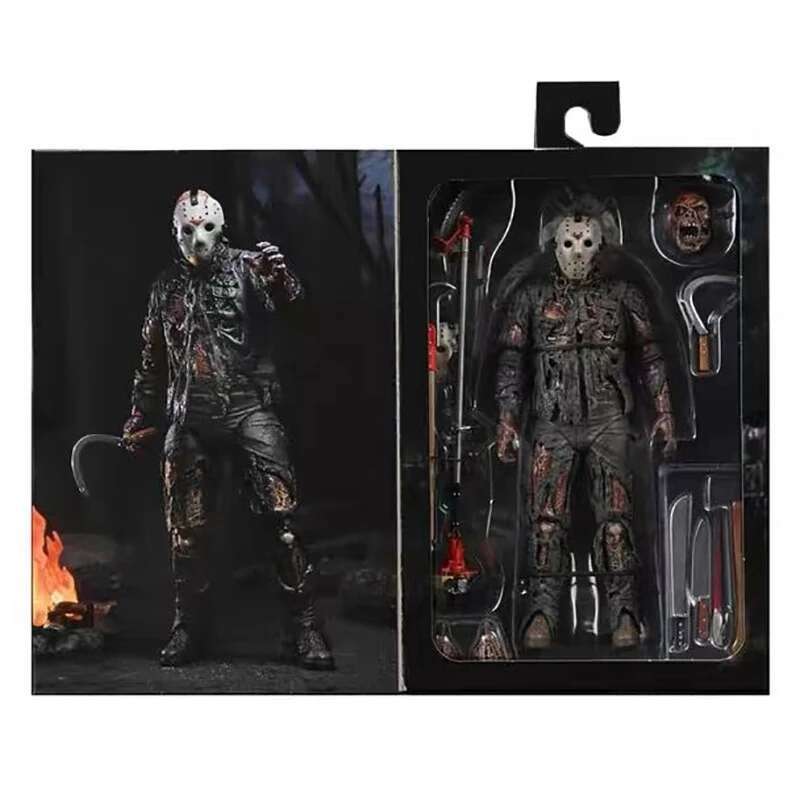 The 13th Figure Toys NECA Friday Freddy Jason Voorhees Blood Action Figure Jason Collectible Model Christmas Halloween Gifts