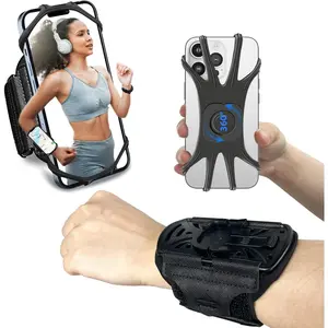 Wristband Phone Holder for Running,360° Rotatable & Upgrade Anti-Drop Forearm Armband for iPhone 16/15/14/Pro/Mini/12/11/SE/XR XS,Fits All 4-6.5 Inch Smartphones