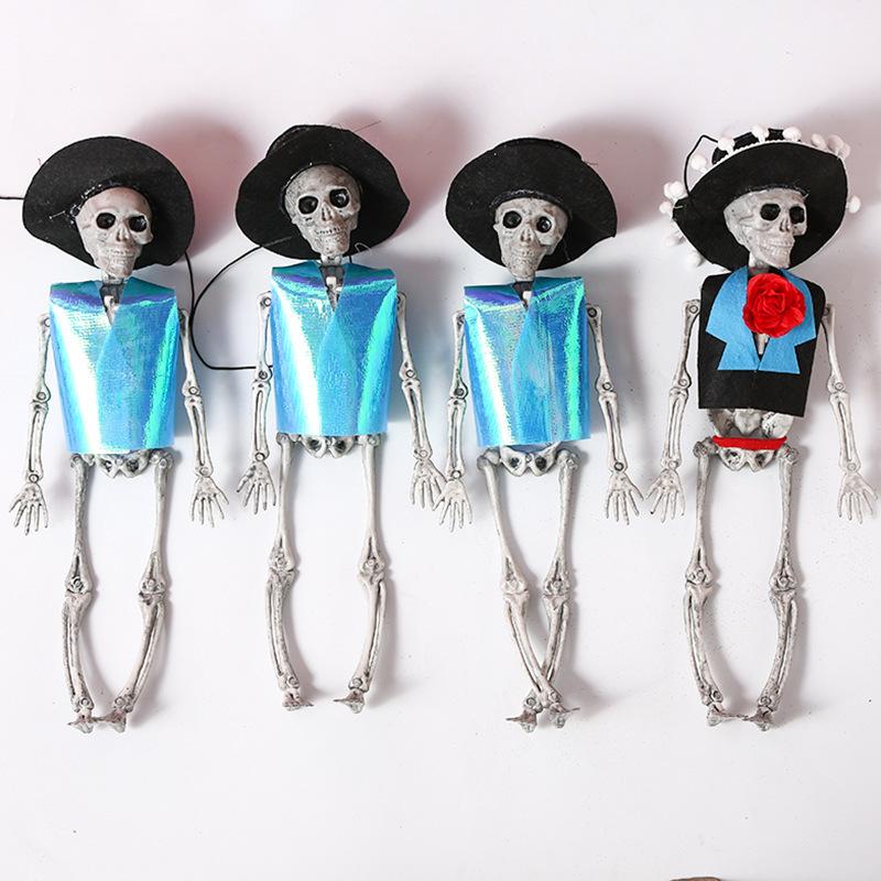 Plastic Simulated Skull Halloween Skull Scary Head with Blood