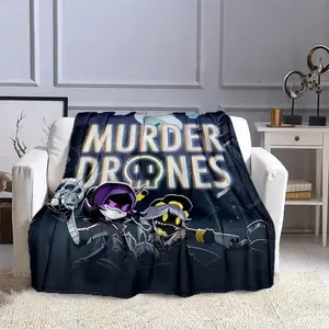 Murder-Drones Cartoon Printed Blanket Flannel Warm Blankets Soft And Comfortable Blanket Bed Linings Cubre Cama Birthday Gift