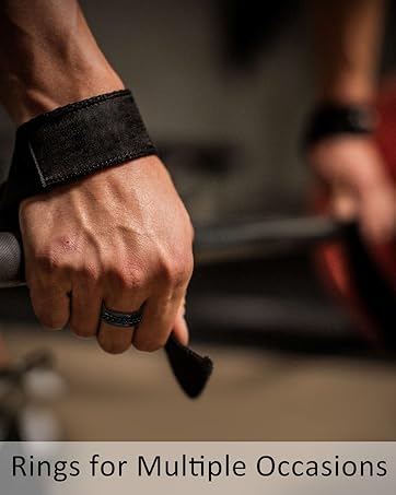 YADOCA Stainless Steel Rings for Mens Wedding Band Silver Black Fidget Ring Anxiety Relief Simple Engagement Promise Wedding Rings for Men and Women