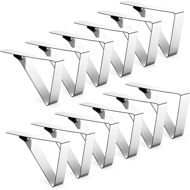 Outdoor store Ponure 12 Pack Tablecloth Clips - Heavy Duty Picnic Table Clips, Stainless Steel Table Cloth Cover Clamps, Table Cloth Holders Ideal for Restaurant Picnics Marquees Weddings Graduation Party