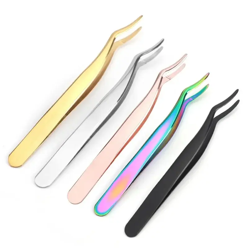 5pcs Eyelash Curler Beauty Tools, Stainless Steel False Eyelash Aids, False Eyelash Tweezers, Makeup Tools for Professional Use, Beauty Tools Set