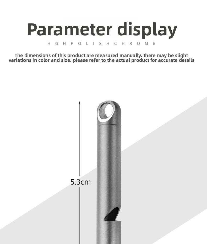 Titanium Whistle High Decibel Emergency Survival Whistle for Outdoor Camping Hiking Hunting Emergency Rescue Gear Lightweight Portable Survival Tool