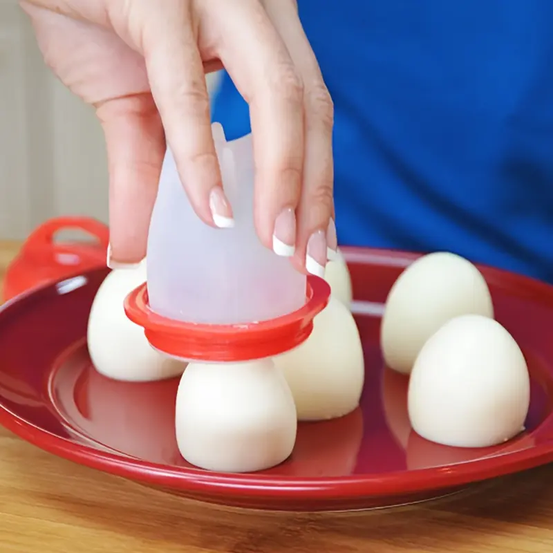 Silicone Egg Poacher, 6 Counts Mini Egg Poaching Cup, Egg Poaching Tool for Microwave, Kitchen Egg Utensils, Kitchen Gadgets, Poached Egg Cups