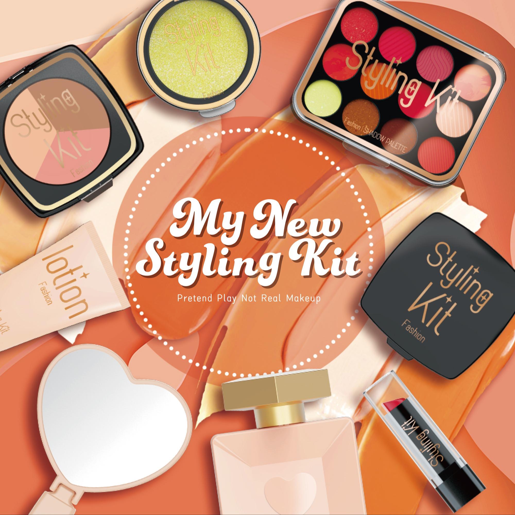 Pretend Makeup Toy, 1 Set Simulation Cosmetic Toy, Pretend Play Makeup Toy for Girls, Birthday Gift for Kids
