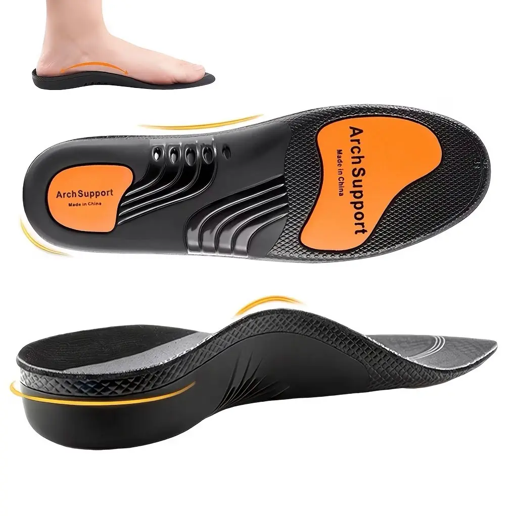 Orthotic Insoles, Extra Large, over 240 Lbs, Wide Fit, Shock Absorption, Cushioning Insoles, Arch Support, Pressure Distribution, Customizable Shoe Liners