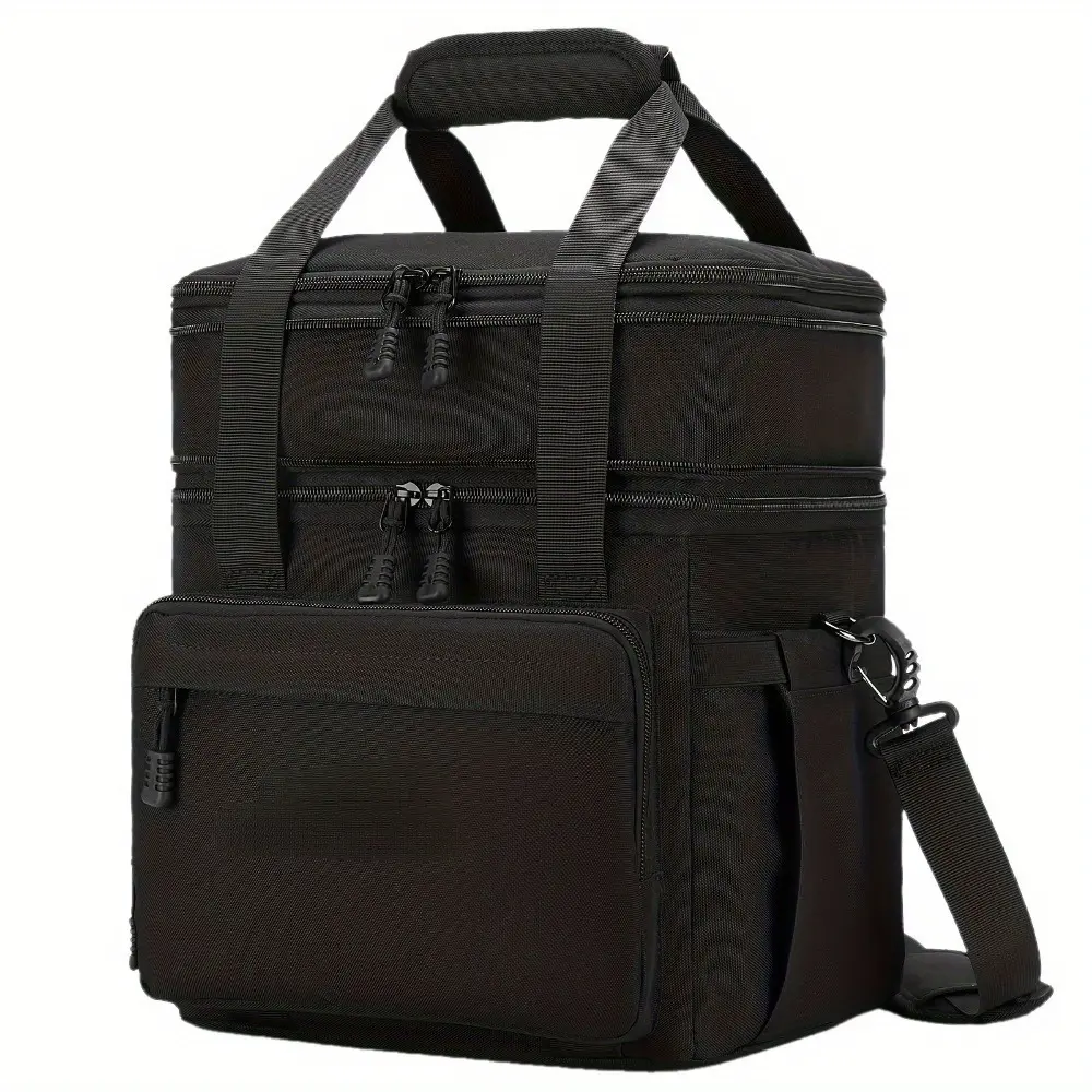 1pc Cooler Bag with Ice Storage Capacity & Adjustable Strap - Picnic, Camping, Travel Lunch Box Suitable for Men, Women, Adults - Outdoor Meal Bag for Work, School