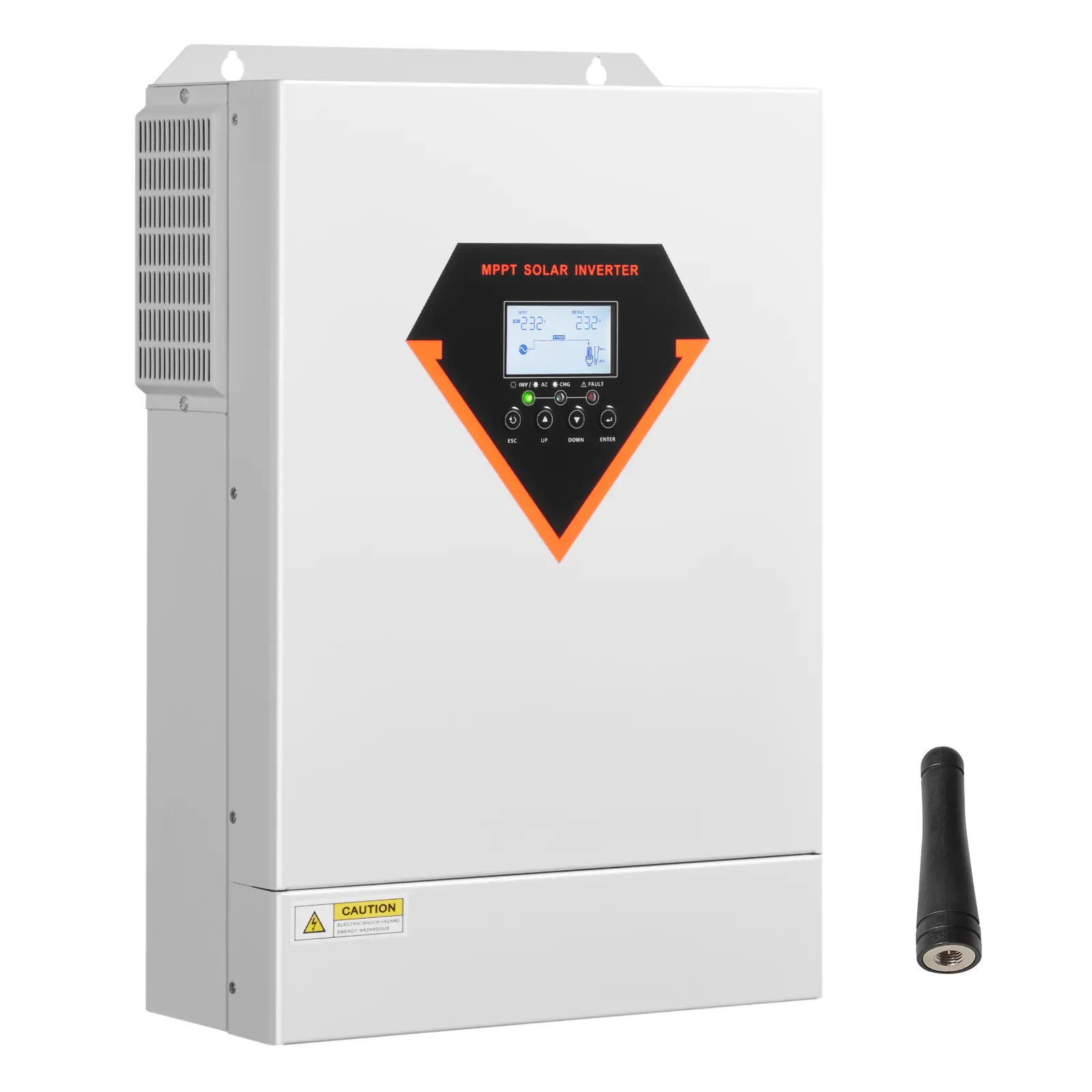 Hybrid Solar Inverter, All in One Pure Sine Wave Power Inverter Charger, 6000W Output Power, AC 220/230V 50/60Hz Inverter Output Voltage, Smart Monitoring Stay in Control