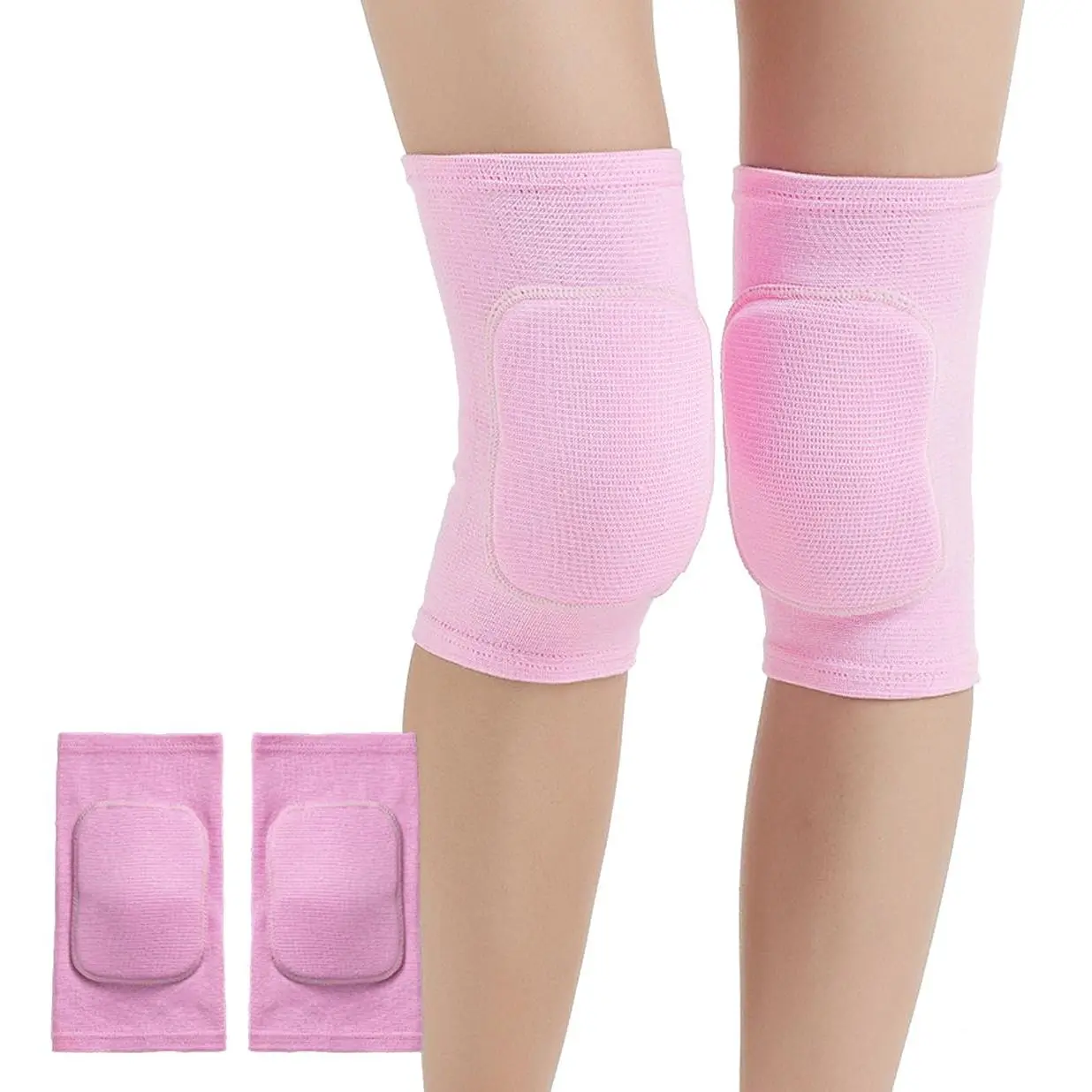 Knee Pads for Women Men, Dance Knee Pads Wrestling Knee Pads Basketball Knee Pads Volleyball Knee Pads for Women, Knee Protector Soft Knee Pads for Work (Pink, Medium)