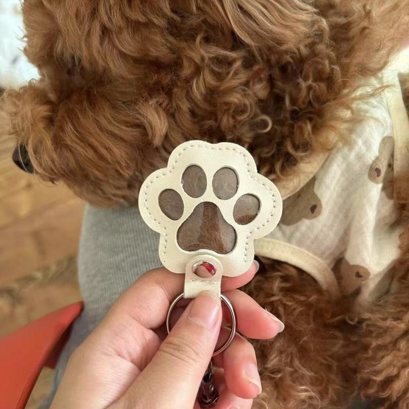 5 pack-Cat and dog hair keychain hanger creative pet cat and dog hair decoration for pet owners to collect and commemorate.