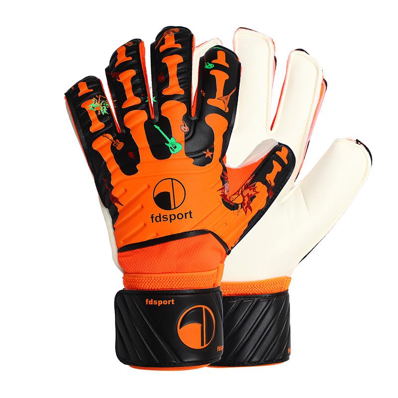 New football goalkeeper gloves with finger protection, latex palm, suitable for adult and children training 	   football drip soccer accessories goalie