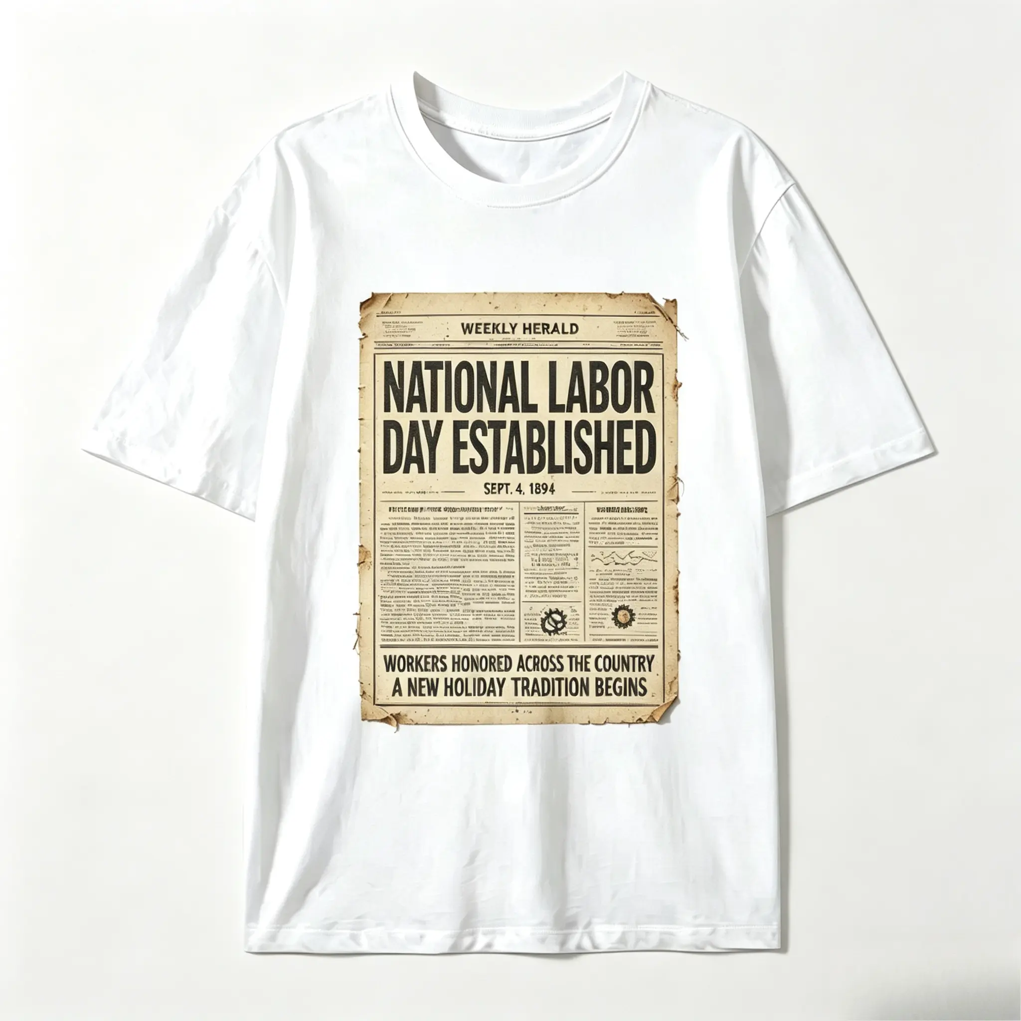 High-quality cotton tee with retro track, book and gear team spirit print. Classic oversized casual outfit. Nice school season gift for students, lovers, teammates and friends.