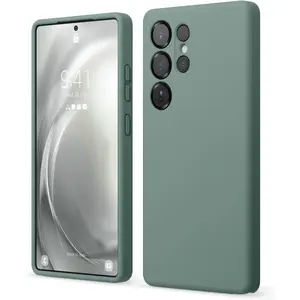 elago Compatible with Samsung Galaxy S25 Ultra Case, Liquid Silicone Case, Full Body Protective Cover, Shockproof, Slim Phone Case, Anti-Scratch Soft Microfiber Lining, 6.8 inch (Midnight Green)