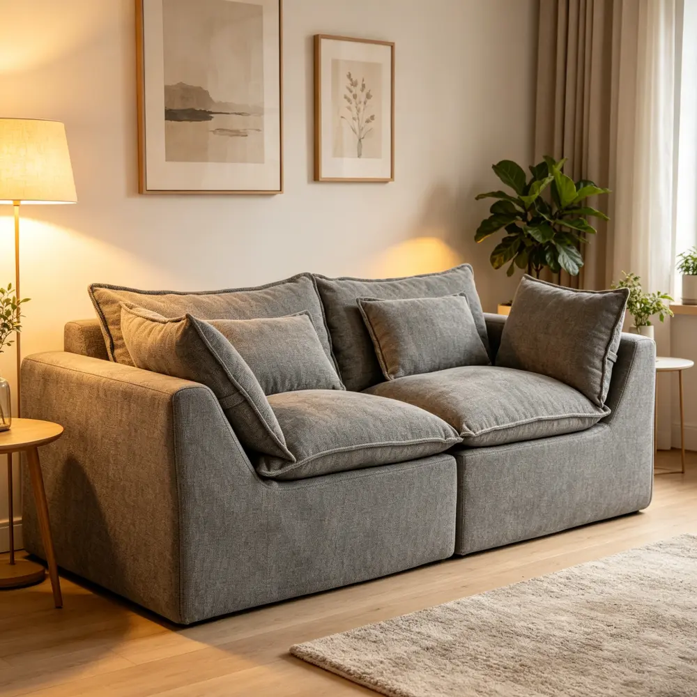 74.8" Width Cloud Couch Oversized Modular Sectional Sofa True Relax Comfy Couches Wide&Deep Seat Sofas for Living Room Furniture Sets, 2Seat