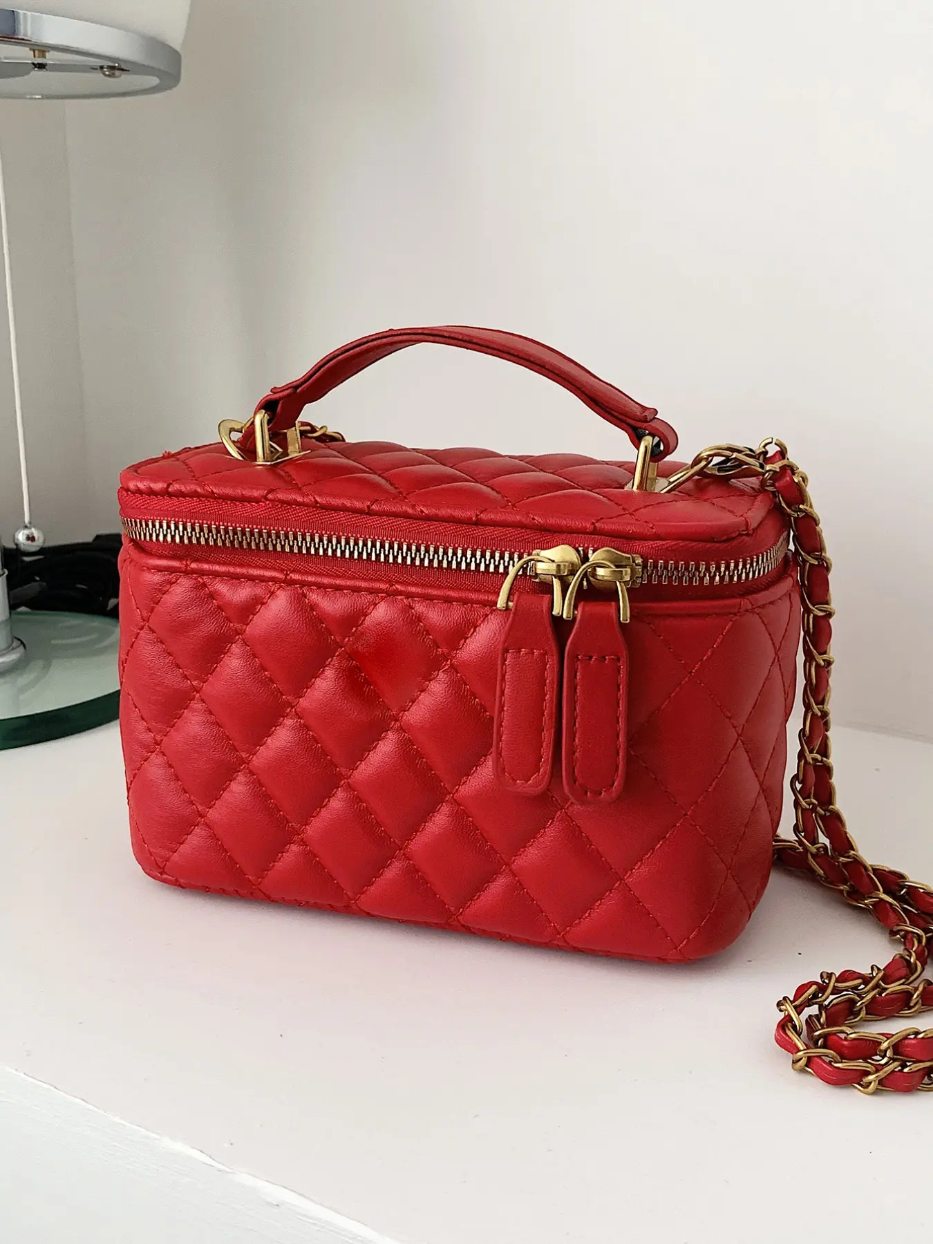 Women's Solid Color PU Box Bag, Woven Chain Shoulder Crossbody Bag, Quilted Rhombus Design, Ideal for Commuting and Shopping, Casual Commuter Bag