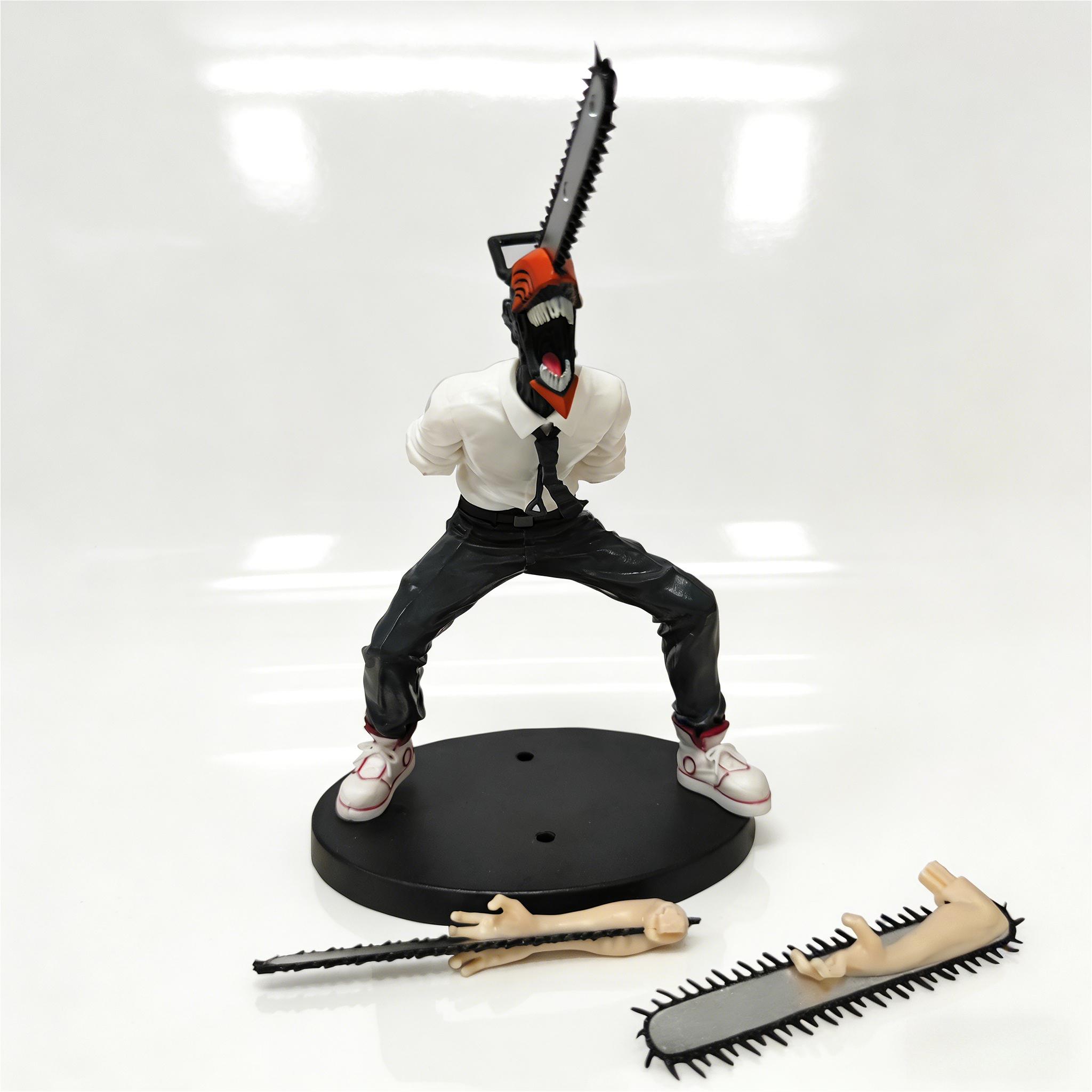15 18.5 19 CM Chainsaw Man Denji Anime Figure Toys Double Chainsaw Mutant Action Figure PVC Collection Figurine Model Dolls Car Decoration Birthday Gifts For Adult Fans