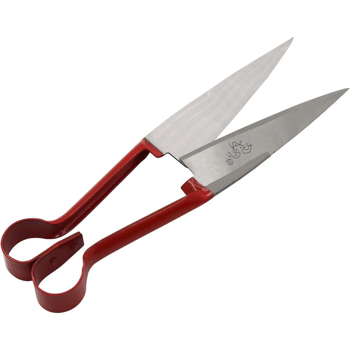 Hand Shears For Sheep Shearing, 6.1-inch Carbon Steel Blade,Classic Style, Carbon Steel Scissors For Alpaca, Pet Horse Dog Shearing (red handle)