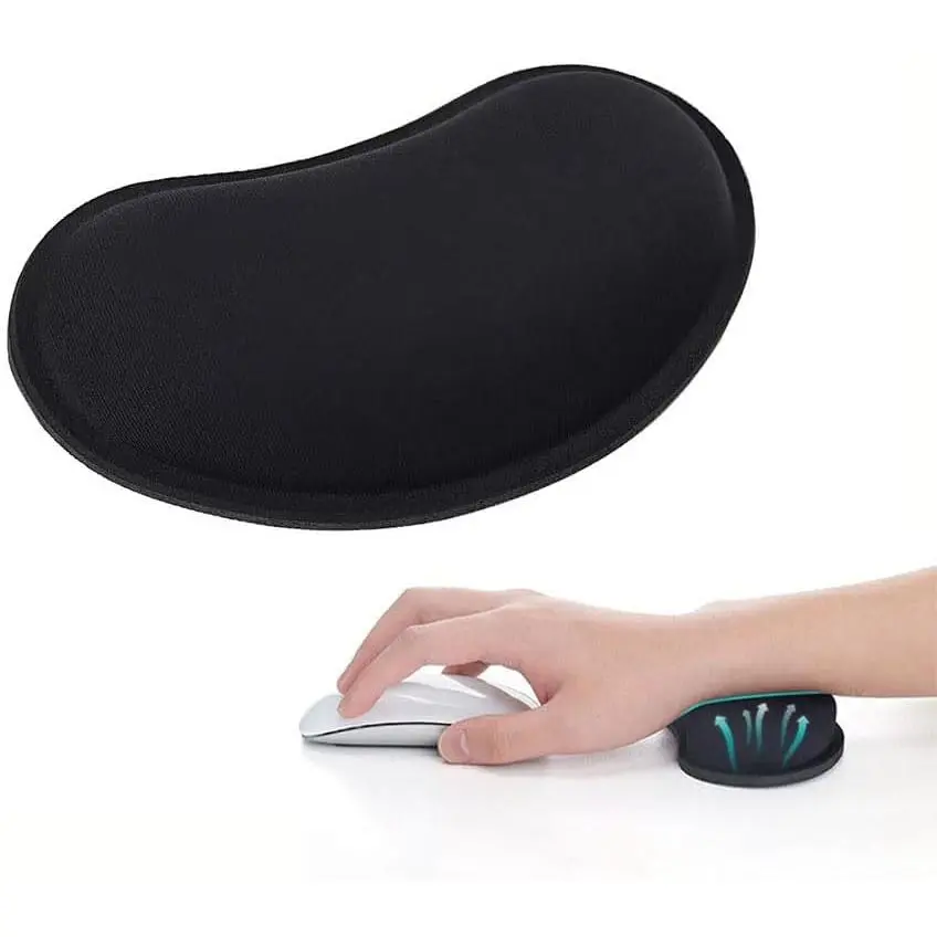 Wrist Rest for ,  Memory  Wrist Cushion Support Pad,  Wrist Pad with Non-Slip Base for Typing , Office, , Gaming, , Black