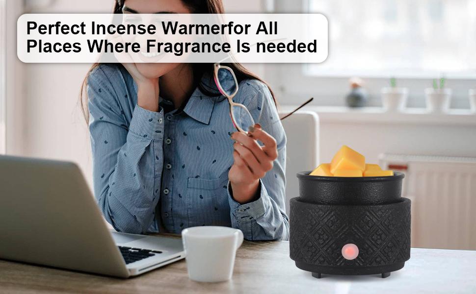 Wax Melt Warmer for Scented Wax,3-in-1Ceramic Wax Warmer Fragrances Candle Oils, Home Fragrance Burner,Electric Candle Warmer for Mom Women(White)
