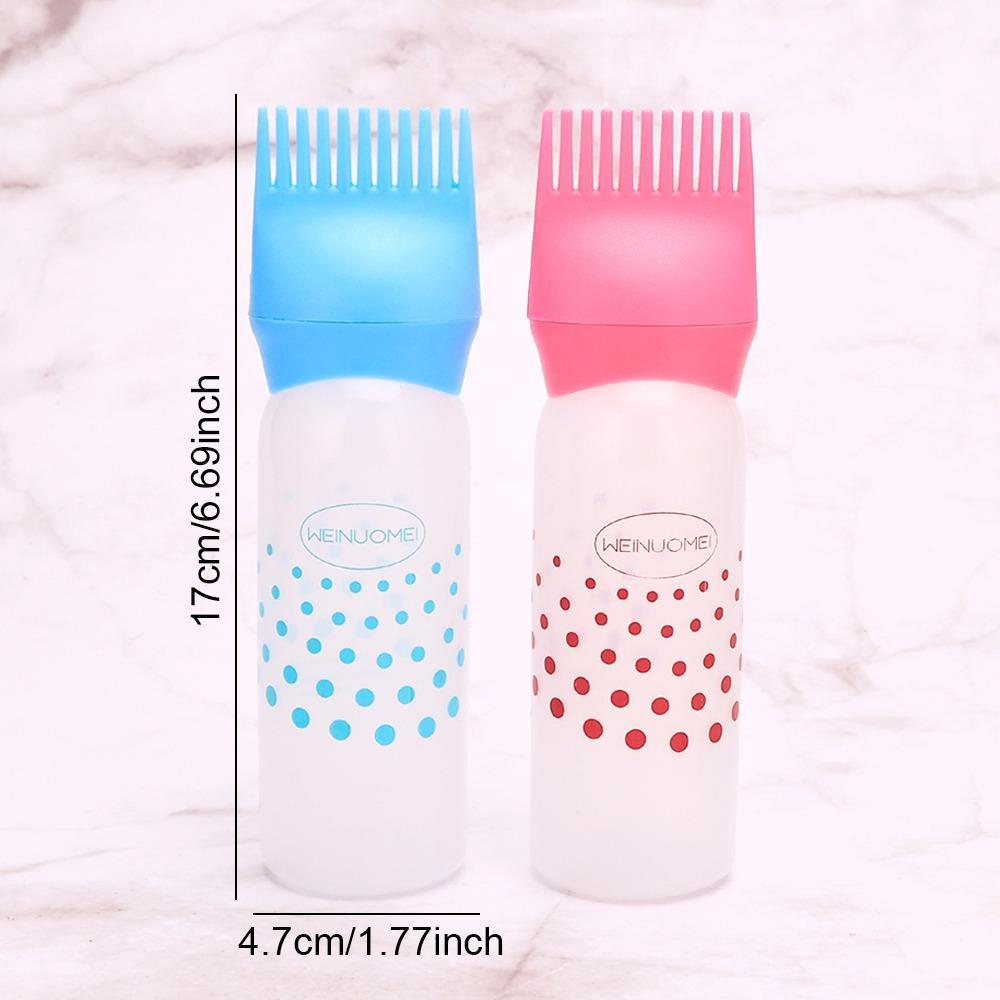 Hair Dye Root Comb Applicator Bottle, 2 Counts Household Hair Dye Auxiliary Brush Bottles, Hair Serum Applicator Bottle, Perm & Dye Hair Oil Applicator, Hair Styling Tool Accessories