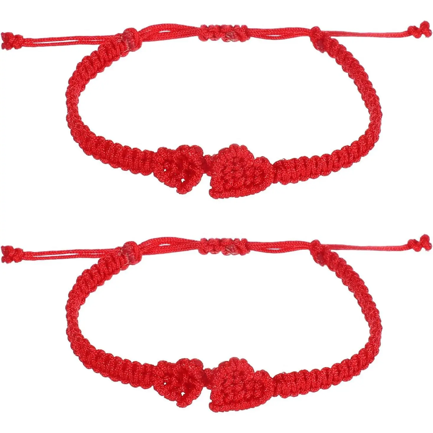 2 count Red String Bracelet for Women, Red Bracelet for Protaction, Heart Bracelets for Women Mother Daughter Couple
