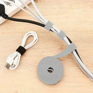 1 Roll Data Line Storage Gadget, Cable Tie Organizer, Computer Harness Wire Strap, Desktop Electrical Wire Routing Fixed Strap