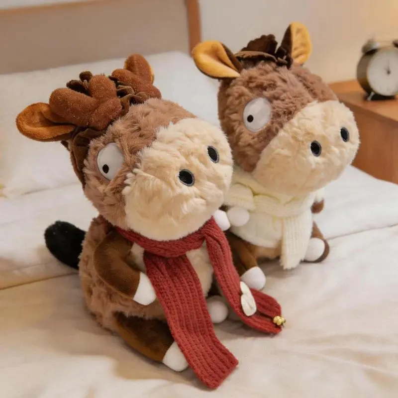 Donkey Plush Toys Dressing Donkey Squishy Stuffed Doll Adorably Room Decor Toys Kawaii Accompany Sleep Toy Kids Birthday Gifts
