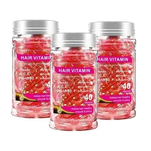 Eco Secret Hair Vitamin Capsules, Hair Treatment Serum, 40-Count Nourishing Oil Blend, Moroccan, Avocado, Macadamia Oils, Vitamins A/c/e/b5, for Dry Hair