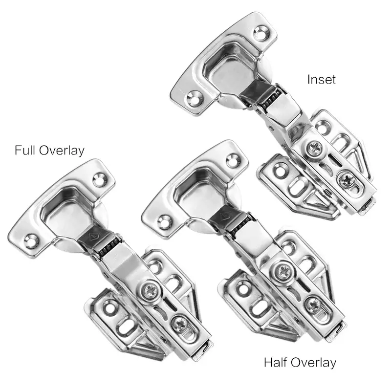 4/8 pcs, Frameless Cabinet Door Concealed Hinges,Soft-Close, European Full Overlay/ Half Overlay/ Inset, 35mm Cup Door Hinge
