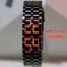 Lava-Style LED Digital Stainless Steel Samurai Watch, Stylish Wristwatch for Everyday Wear, Fashion Watch (Band Only)