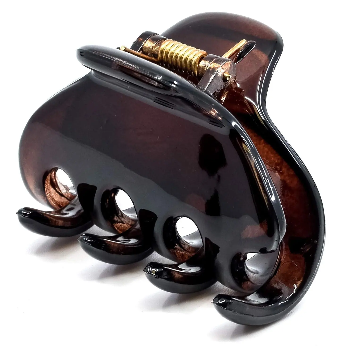 French Hair Clip for Women, Small Tortoise Shell Girls Hair Claw Clips Jaw Fashion Durable and Styling Hair Accessories for Women, Strong Hold No Slip Grip, Made in France