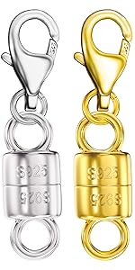 Lucky Necklace Layering Clasp Womens Jewelry Separators 18K Gold and Silver Multiple Necklace Clasp Look