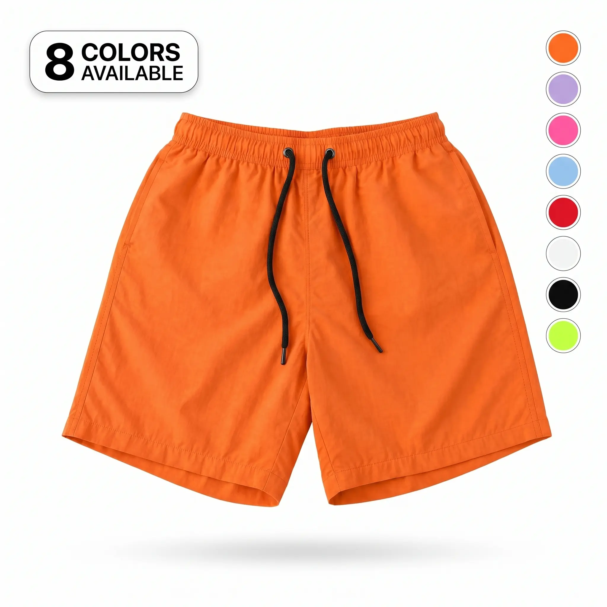 Men's Quick-Dry Beach Style Shorts, Thin Breathable Loose-Fit Swim Trunks with Contrast Drawstring Waist, No Ironing for Summer Beach Surfing Travel Swimwear, Swimsuit Shorts, Men's Swimming Trunks, Machine Washable, Above The Knee, Swimwear Shorts, Elast