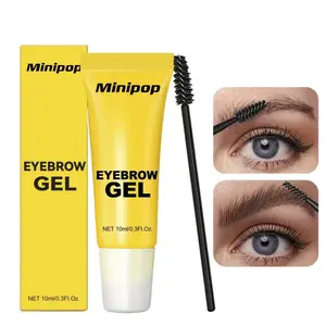 Korean Eyebrow Gels MiniPOP Setting Gel With Brush Strong Hold For Natural Wild Brows Skin Care smudge-proof wear flawless salon-quality makeup product refy micro blade disposable glove