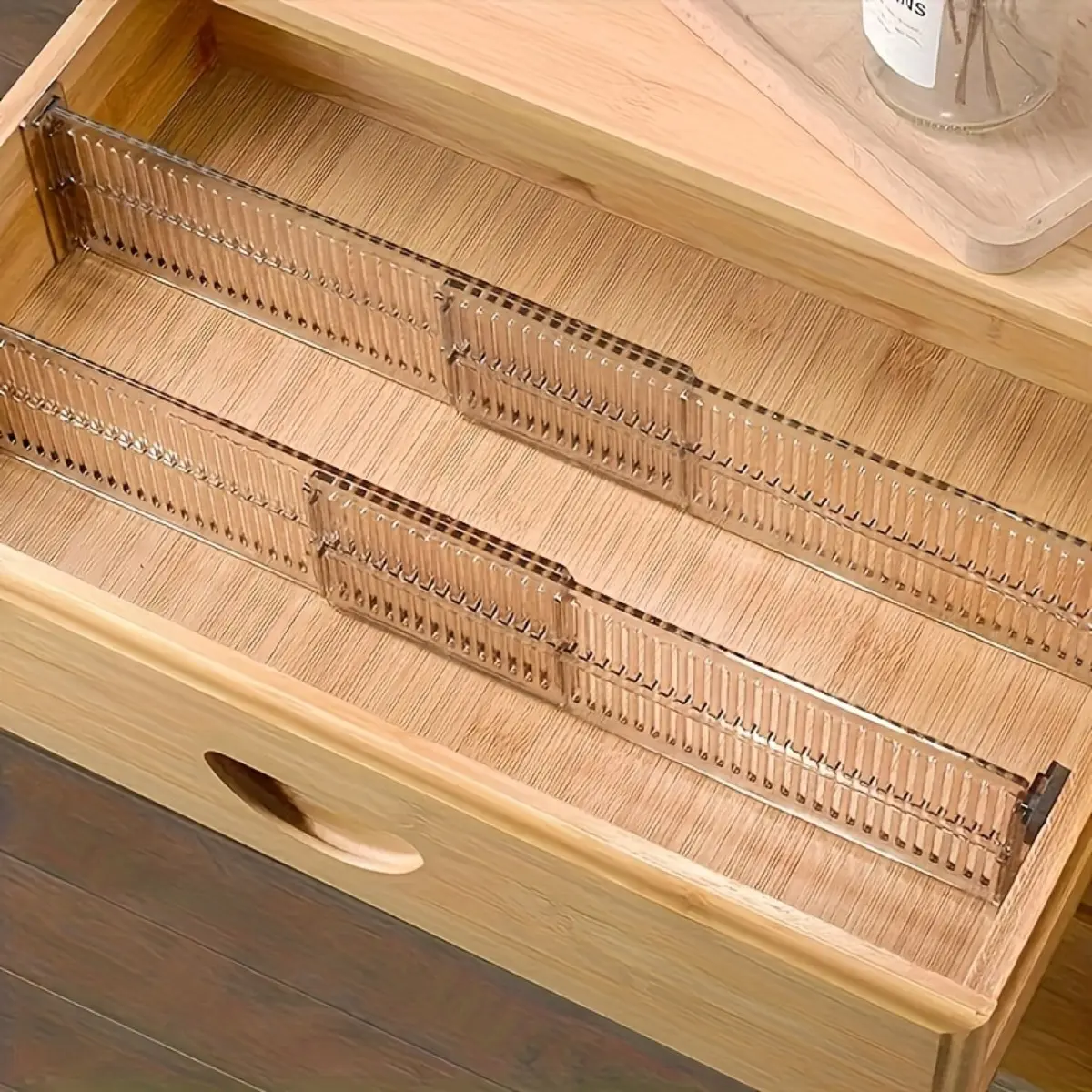 6 Pack Adjustable Drawer Dividers, Expandable Home Storage Organizers for Clothes, Kitchen and Office, Space Saving Durable Dividers for Socks, Underwear, Utensils, Stationery and Small Items, Easy to Adjust