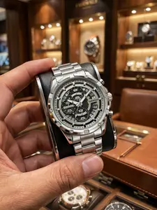 Mark Fairwahle Men's Quartz Watch, Analog Wristwatch, Fashionable Sport Waterproof Luxury Design, Multi-Functional Timer, Lightweight & Stylish, Model Fw-5430