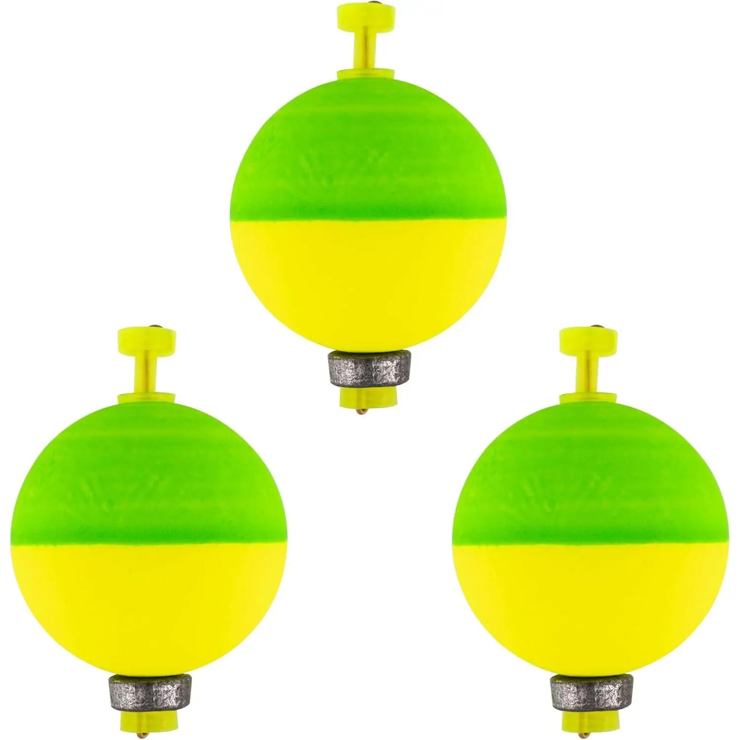 10 Pack Weighted Fishing Bobbers  Spring Floats EVA  Push Button Clip  Floats Fly Fishing Trout Bass Crappie Catfish