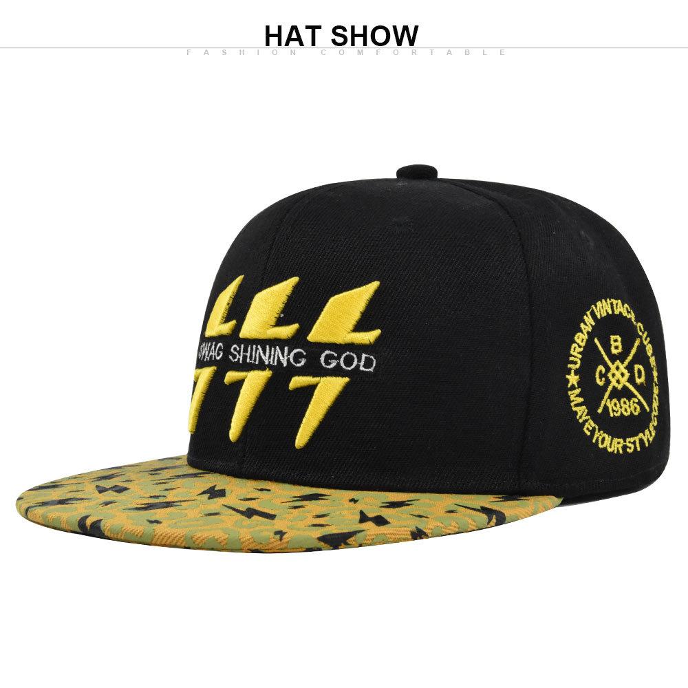 Cross-border three-dimensional embroidery hip-hop cap, embroidered baseball cap, personalized flat-brim cap, trucker cap, trendy youth cap